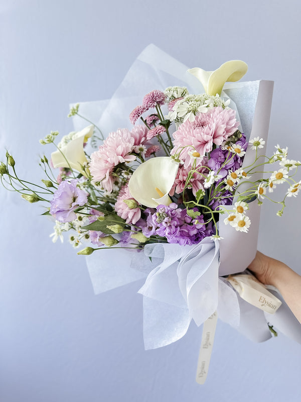 wrapped in lavander premium paper