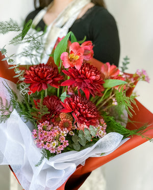 bouquet of red flowers 